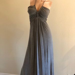 Sexy gray maxi dress
